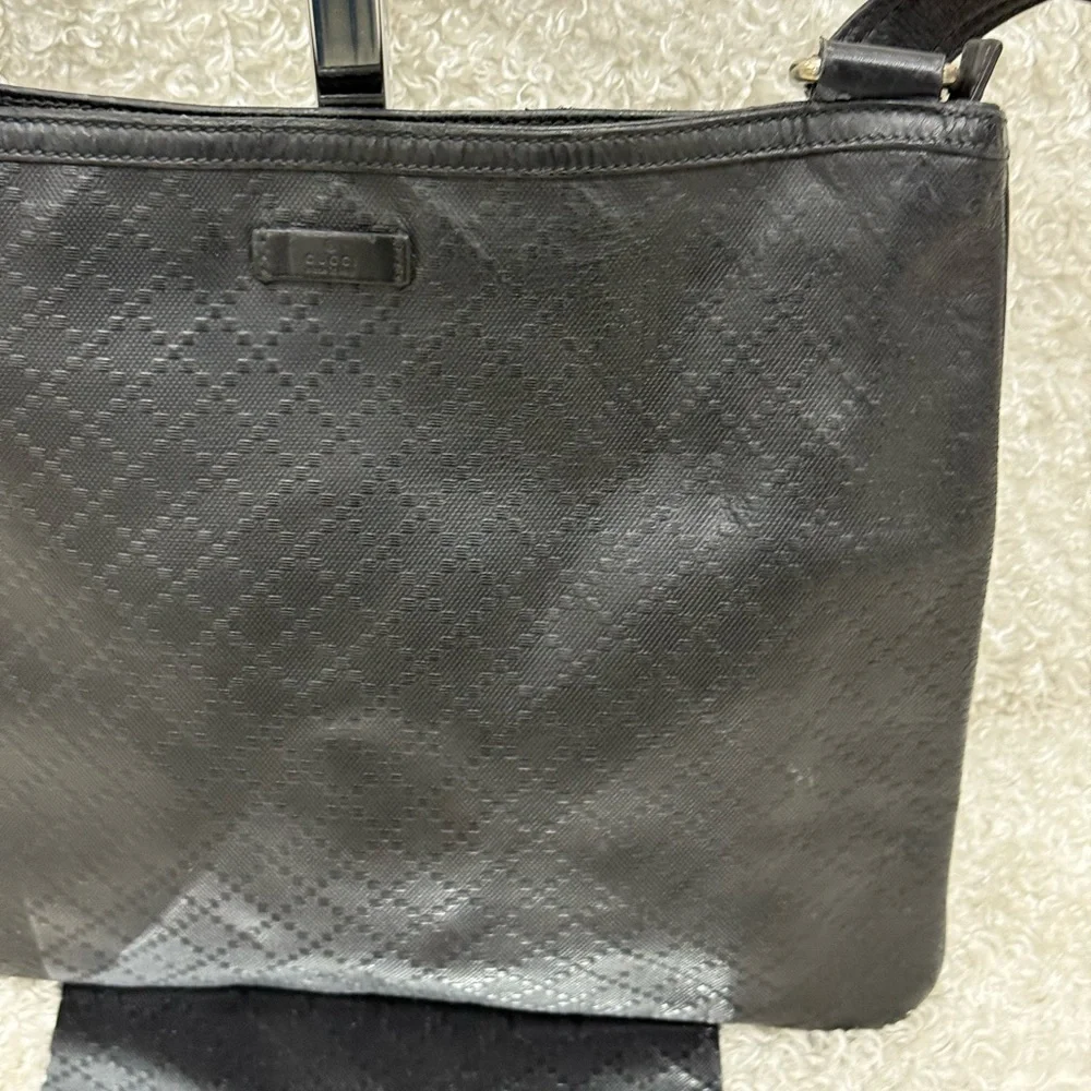 GUCCI Diamante Unisex Black Messenger Bag